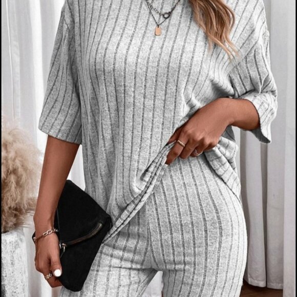 Ribbed 2 Piece Lounge Set - Picture 1 of 2